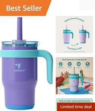 Insulated 14 Oz Kids Tumbler with Straw - Spill-Proof and Stainless Steel