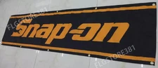 Snap-on Flag Banner 2x8ft Tools Box Equipments Car Garage Repair Man Cave Decor