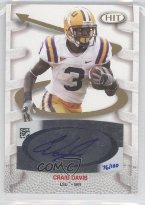 2007 SAGE Hit Playmakers 76/100 Craig Davis #PA36 Rookie Auto RC 0i0