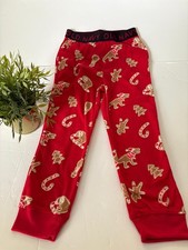 Old Navy Boys Flannel Pajama Pants Gingerbread Holiday Print   Size S