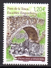 Timbre Andorre Français n°814 Pont de la Tosca