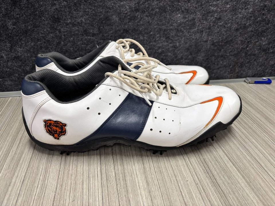 FootJoy My Joys Men's White/Orange/Blue Chicago Bears Golf Shoes 11.5 USA  45EU - Image 2 of 4