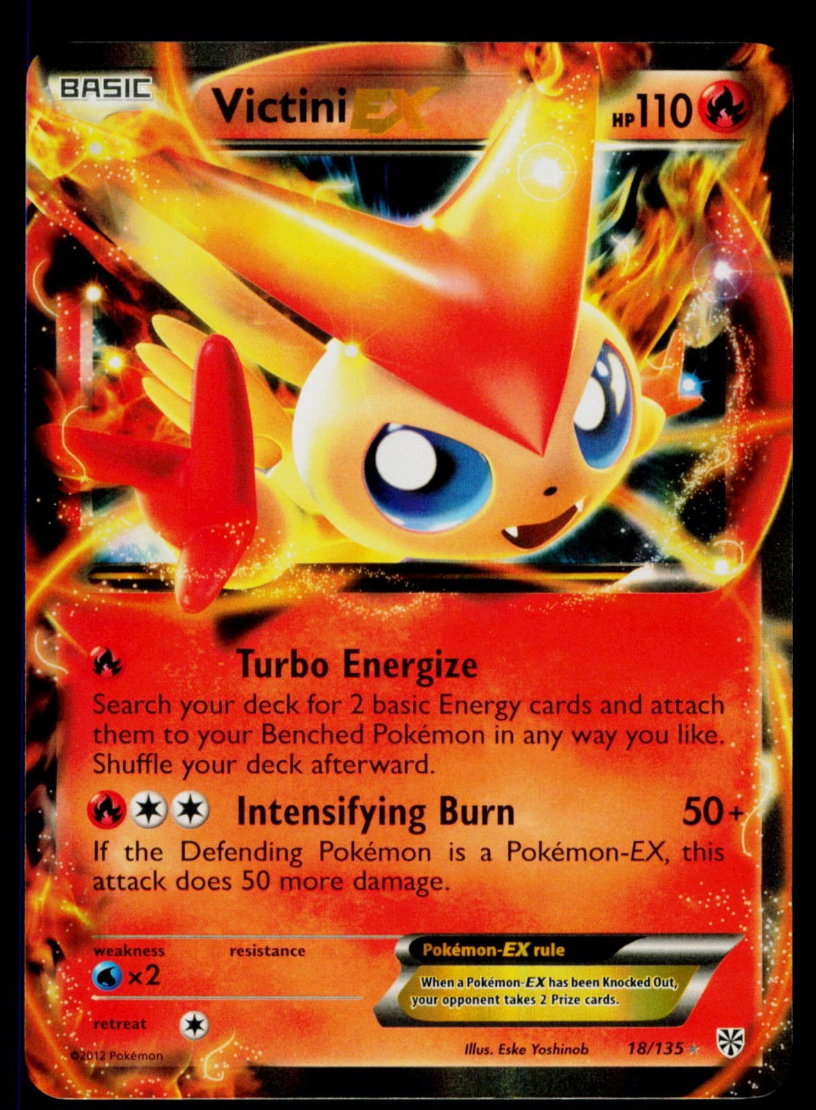 Victini EX - Holo 18/135 Ultra Rare Pokemon Plasma Storm NM