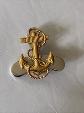 WWII U S Navy Waves Sterling Anchor Propeller Auxiliary Corps Insignia Pin Mint