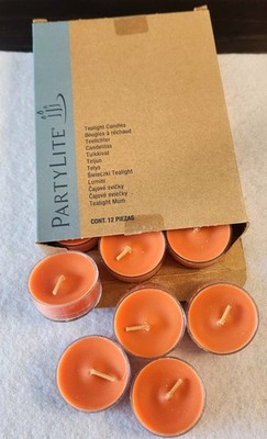 Partylite Safari Sunset Tealights Candles Box Of 12 Retired NOS