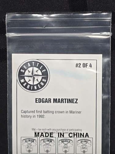 ⚾️EDGAR MARTINEZ 1992 A.L Batting Champ Card & Pin DAIRY QUEEN PROMOTION-#2 Of 4 - Picture 6 of 9