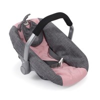 Bayer Chic 2000 Puppen-Autositz Kindersitz Melange Grau-Rosa Neu