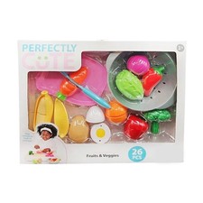 Perfectly Cute Farmers Market Fruit  Veggies Play Set 26PC Pretend Kitchen
