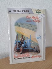 Blechpostkarte 10x14 OVP LANZ BULLDOG TRAKTOR 16PS Klein Schlepper Schild