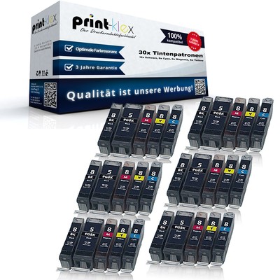 30x Alternative Tintenpatronen für Canon PGI-5/CLI-8 Farb Set-Office Plus Serie