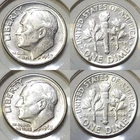 Lot of (2) Roosevelt Dimes: 1963-P & 1963-D - VF & XF - 90% Silver