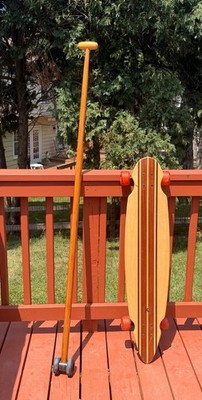 Kahuna Creations 44'' Longboard & 67'' Land Paddle Set - Premium Wood Wave