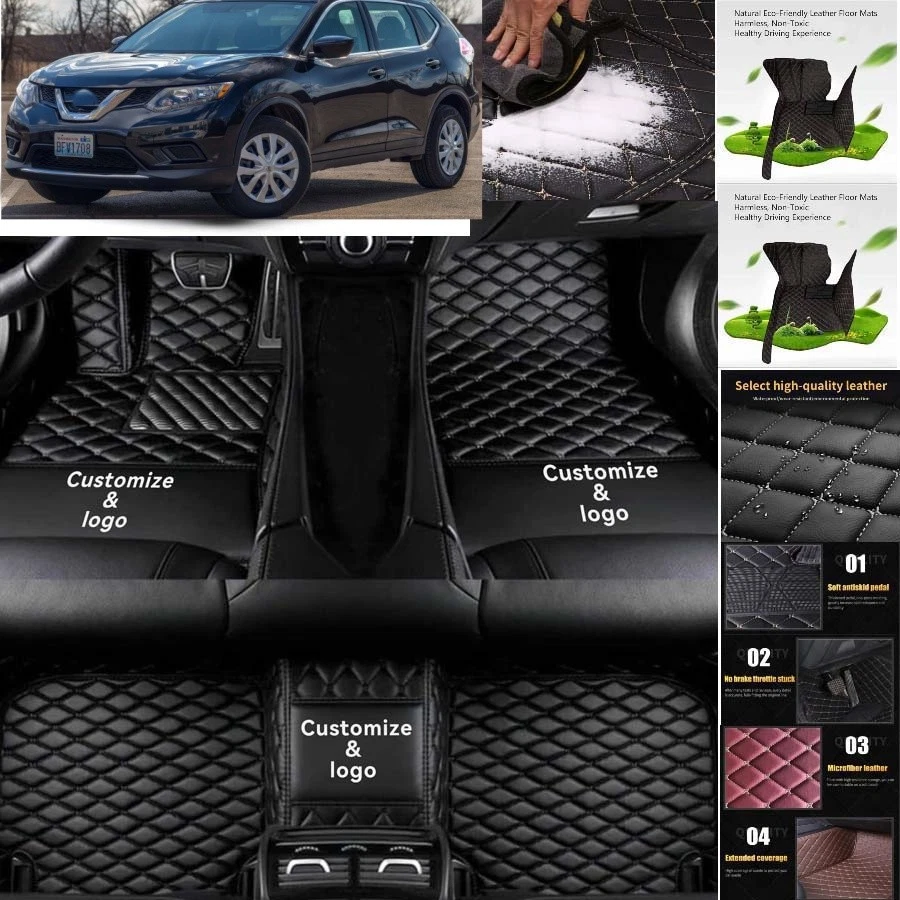 For Nissan Rogue Car Floor Mats Auto Carpets All Weather Waterproof - Imagem 4 de 4