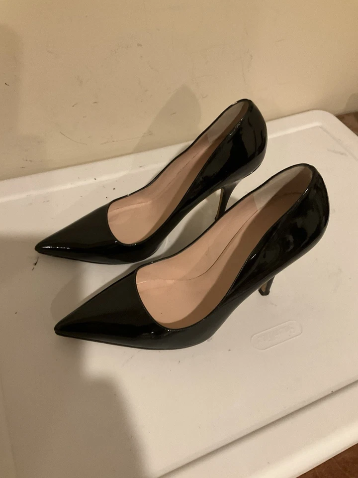 Zapatos de salón Kate Spade regaliz charol punta punta tacón alto negro talla 8,5 B Foto 3 de 4