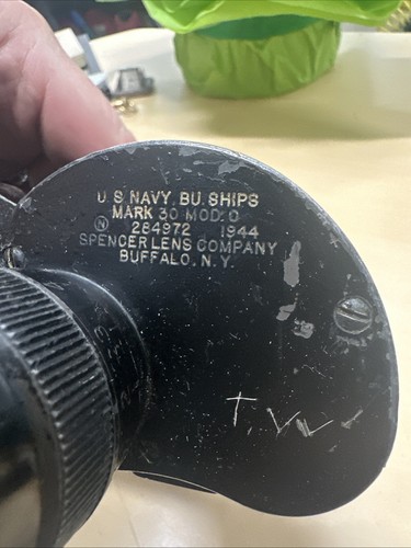 US Navy Bu Ships Mark 30 Model O, Spencer Lens Co. Binoculars 7x50 - Picture 2 of 9