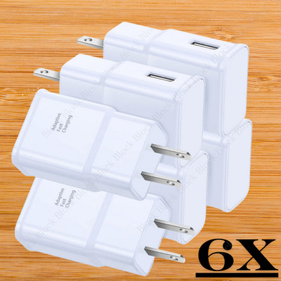 6X For Samsung Android USB Wall Charger Fast Adapter Block Charging Cube Brick