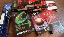 Vintage Lot of 10 VHS Tapes -Fuji TDK Sony JVC various Content