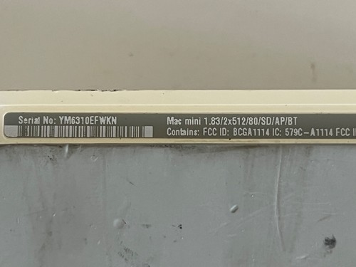 Apple Mac Mini A1176 1.83GHz 1GB RAM 80GB HDD - Not Power On - No Power Adapter - Picture 10 of 11