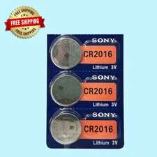 Sony CR2016 Lithium 3V Watch Battery (Exp 10/2032 )  3Pc