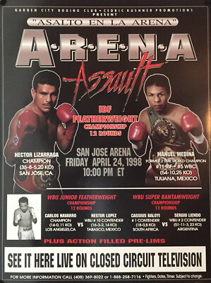Original Vintage Hector Lizarraga vs. Manuel Medina Boxing Fight
