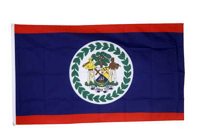 Belize Flagge 3 x 2 Fuß - 100 % Polyester mit Ösen - Mittelamerika