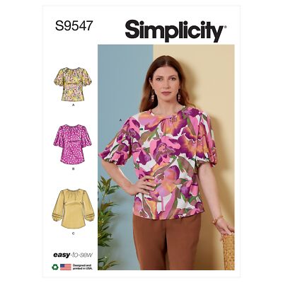 Misses' Top and Tunic Sewing Pattern Kit Code S9547 Sizes 14-16-18-20-22 Mult...