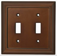 Brainerd W31561-ESO Espresso Architect Double Switch Wall Plate Cover