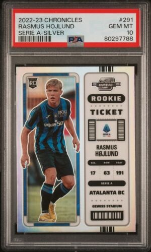 2022-23 Chronicles Optic RASMUS HOJLUND Rookie Ticket Silver RC PSA 10 Gem Mint - Picture 1 of 2