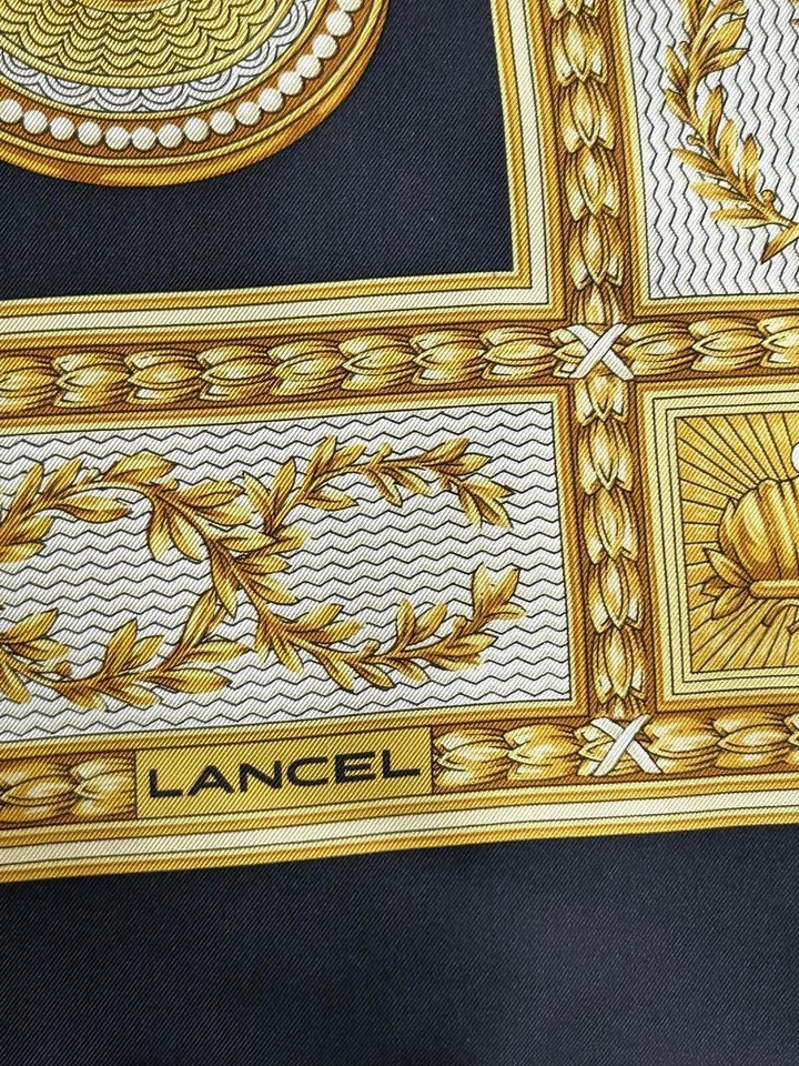 S2# Lancel bufanda de seda negra 34 pulgadas tiene tirador Foto 2 de 4