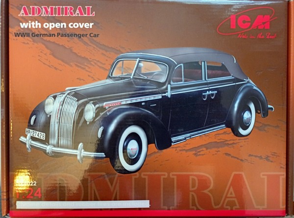 Icm 24022 Opel Admiral Cabriolet With Open Cover 1:24Zustand 1: Versiegelt-image
