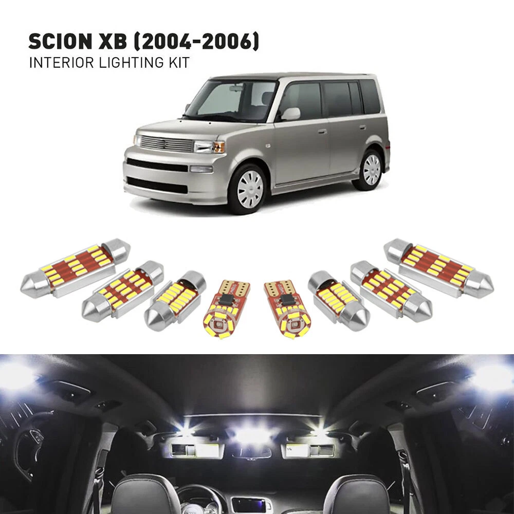 4 Clear Door Lock LEDs With Purple Ultraviolet Glow For 2004-2006 Scion XB – Custom Night Look