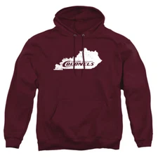 EKU Adult Pullover Hoodie State Shape, Maroon, S-3XL