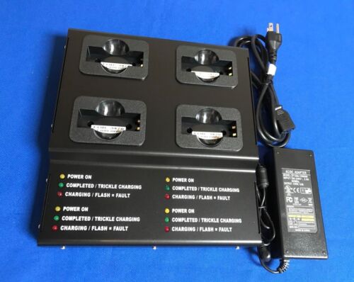 4 Bank Pro Metal Liion Battery Charger(UL/CE)w/B-Cup F SYMBOL DS3478#21-62606-01 - Picture 1 of 3