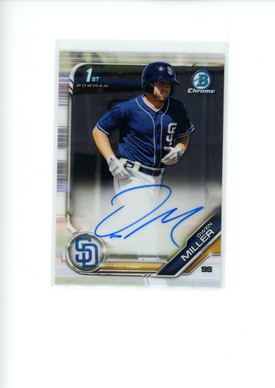 2019 Bowman Chrome Owen Miller #CPA-DM 1st Bowman Autograph Auto D