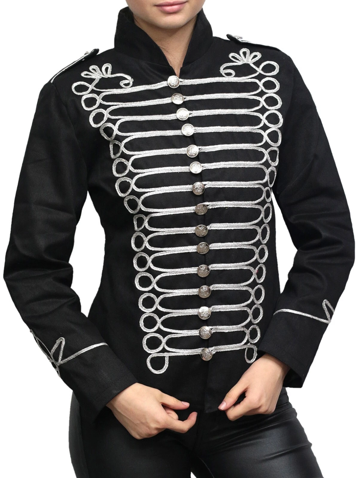 Women's Hussar Jacket Tunic Steampunk Napoleon Military Drummer Prade Jacket
Opens in a new window o