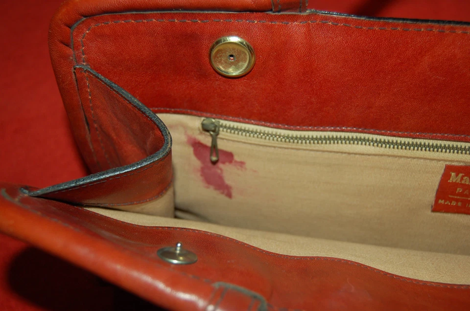 Petit sac MANFIELD Paris made in Italy - marron - Photo 4/4