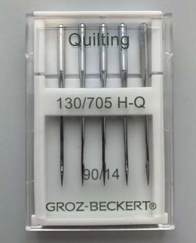 5 Sewing Machine Needles Groz Beckert 130/705 H-Q Quilting 90/14 Cotton Size 14 - Picture 2 of 3