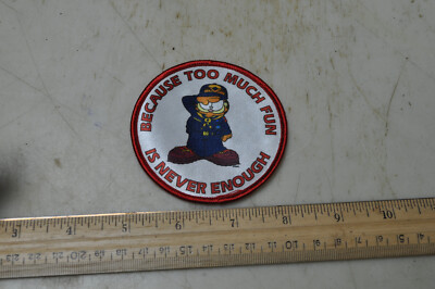 Vintage  Cub Scout  Garfield  '' Because too much Fun is never Enough  , see pics