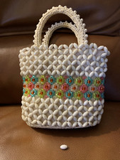 Vintage Bead Beaded Made in Italy Handbag Purse