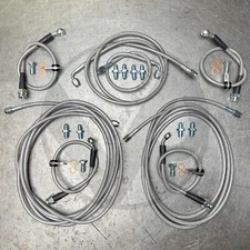 Front & Rear Brake Line Replacement Kit For 88-91 Honda CRX w/rear disc