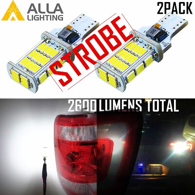 LED White STROBE Safety Reverse Light Bulbs Back-up for 2008-2012 Ford Escape