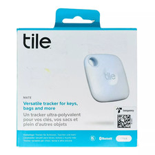 Tile Mate 2022 Bluetooth Tracker Key Finder & Item Locator | White