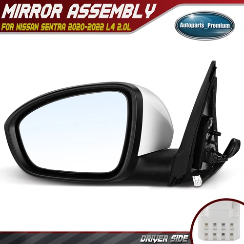 Driver Mirror with Power Adjust Manual Folding for Nissan Sentra 2020 2021 2022