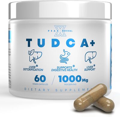 TUDCA+ 1000mg Bile Salt Supplement for Liver Support, Detoxification,... 