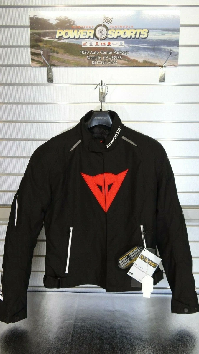 DAINESE LAGUNA SECA 3 TEXTILE JACKET BLACK LAVA RED WHITE SIZE 50