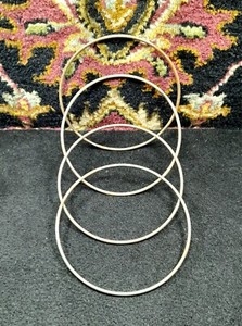 Lot of 4, 5.75"ID 3/16" Craft Metal Rings Multipurpose Welded O-Rings Ruff Serf.