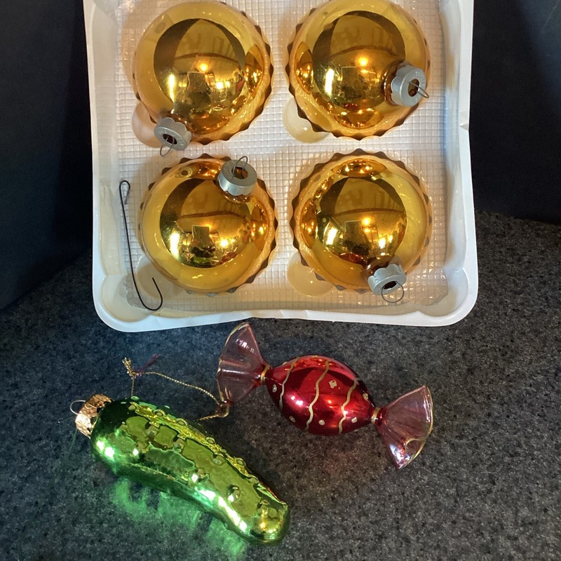 Vintage Glass Ornaments (pickle & Glass Candy)