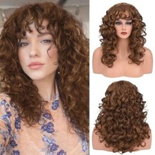Curly Wigs Women Synthetic Long Wavy Wig Cosplay Wig With Bangs Hair Accessories