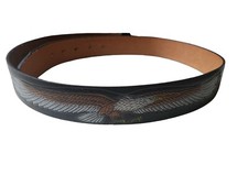 Sz 38 Black Harley Davidson-Like Leather Belt Truck Heavy Duty USA New VTG