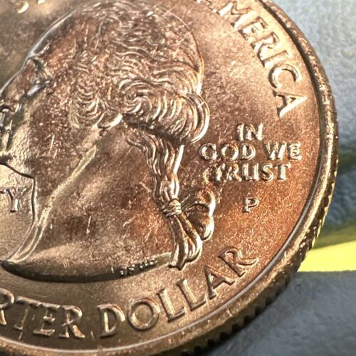 2005 P In God We Rust (Faded T) Kansas State Quarter Error! Die Chip - Picture 3 of 9